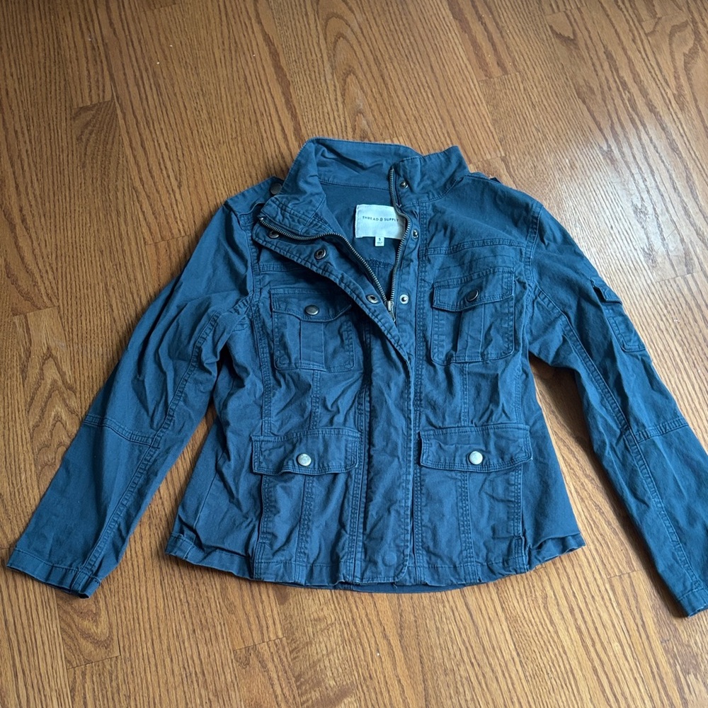 Thread and supply blue Utility Jacket